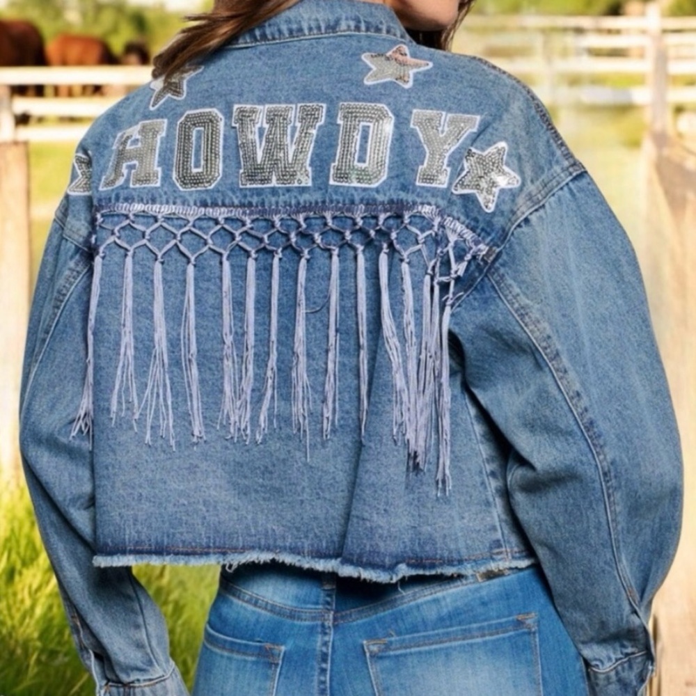 Fringe Denim ‘HOWDY’ Jacket
